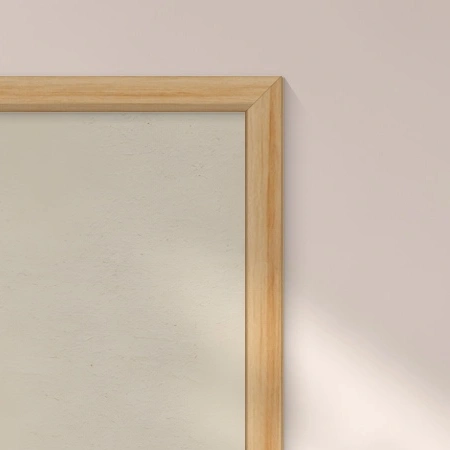 Close-up of wood frame and wall contact