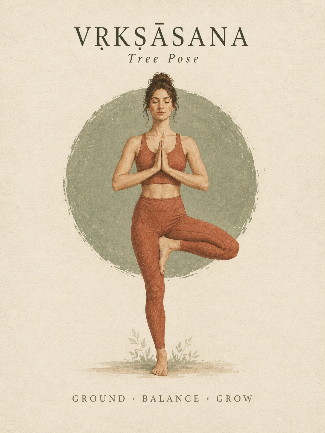 Original Tree Pose artwork at 3:4
